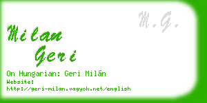 milan geri business card